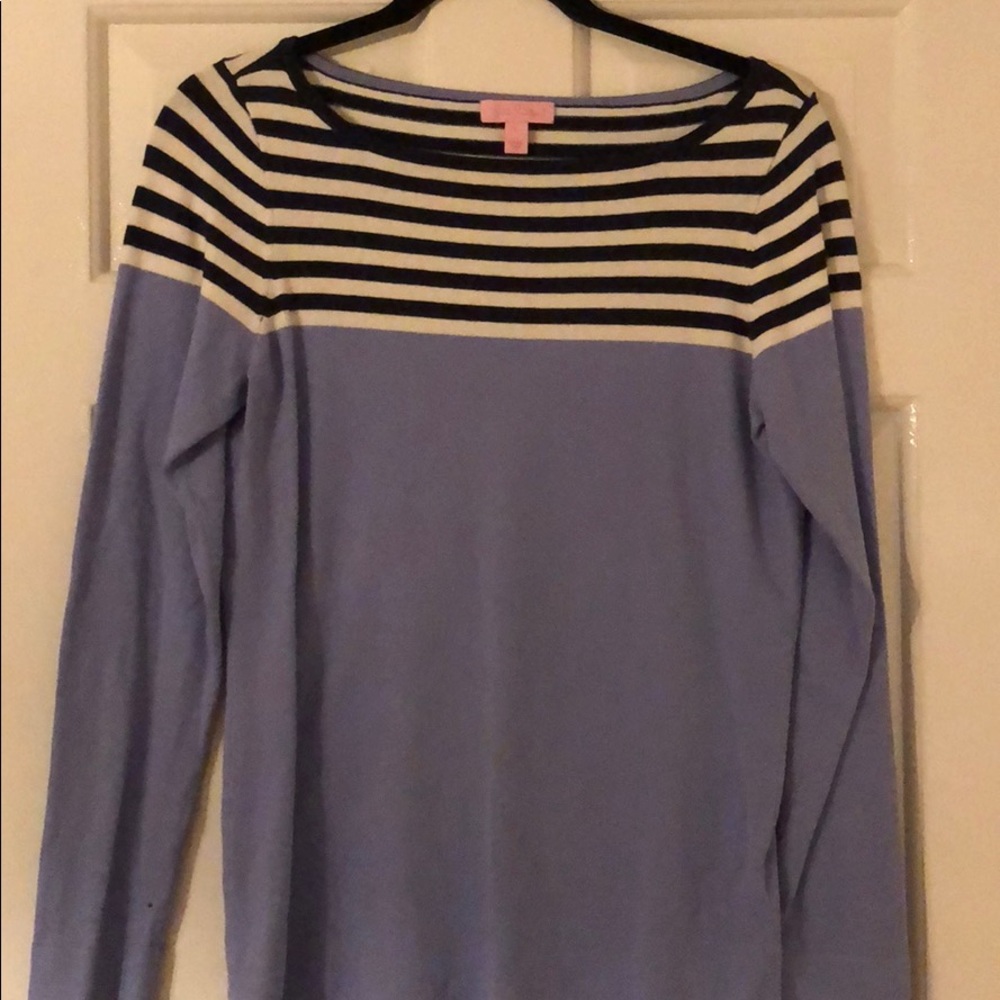 Blue and navy stripe sweater